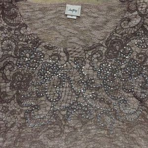 Daytrip ombré/lace/bling sweater! Hot design! NWOT